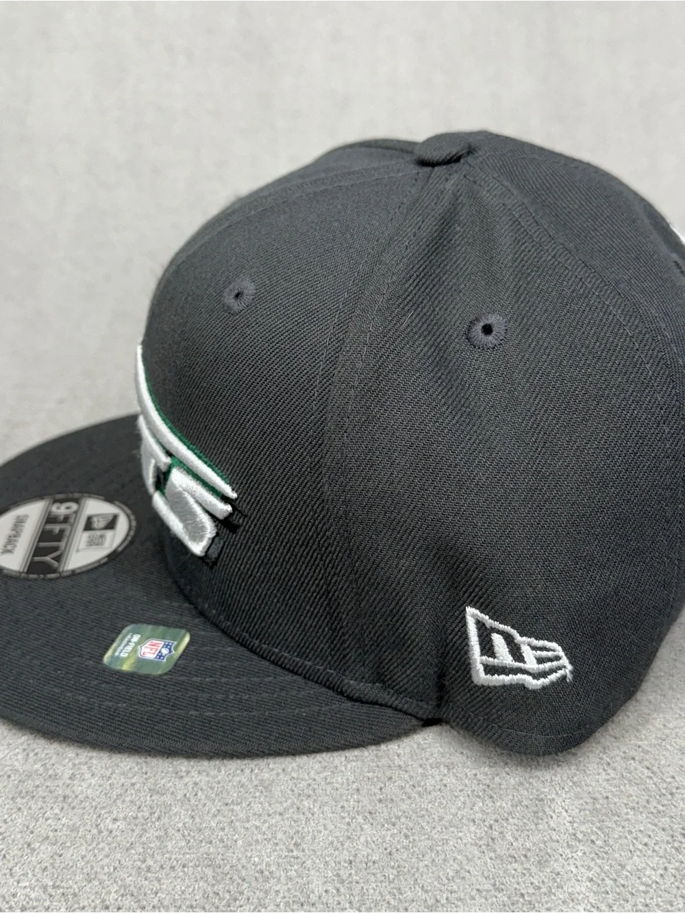 New York Jets Hat Era 9Fifty NFL Draft Snapback Graphite Side Patch A-Frame Flat